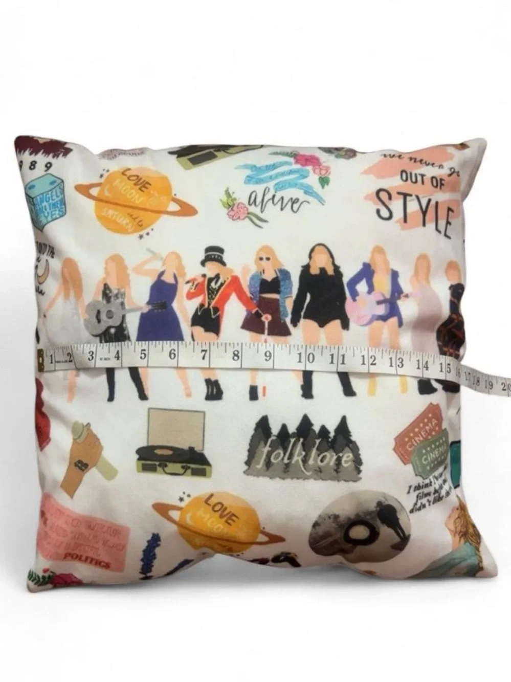Taylor Swift Eras Throw Pillow | Swiftie Decorative Accent Cushion
